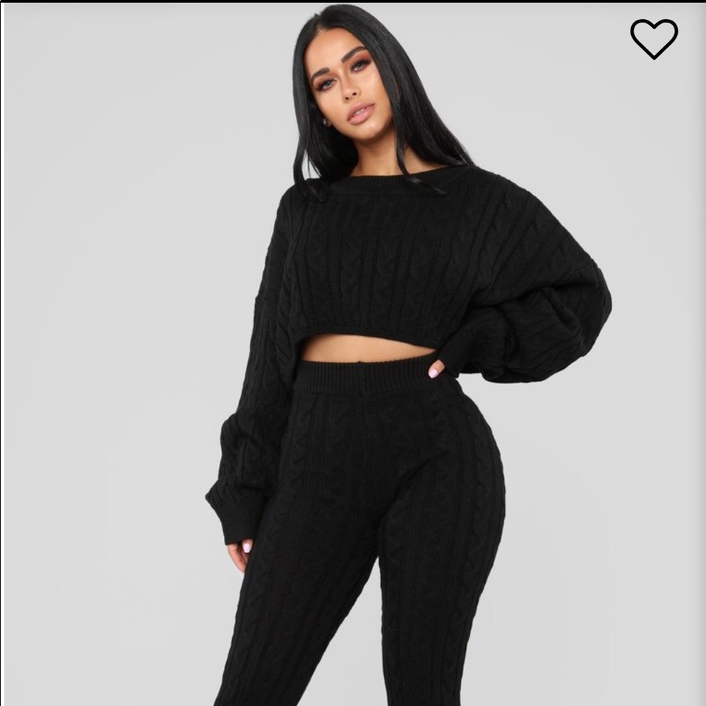 Cable Knit Leggings Set